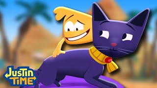 Cleopatras Cat 🎃🐈‍⬛ Halloween FULL EPISODE  Justin Time Season 1 [upl. by Eissak728]