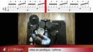 Cours de Batterie ★ Exercices débutant ★ Rudiment frisé [upl. by Siva813]