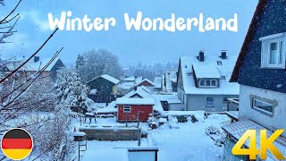 Snowy walk in winter wonderland 4K  Braunlage Germany a Beautiful town in the Harz [upl. by Enneicul746]