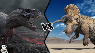 Tyrannosaurus Rex VS Triceratops  Who Would Win In A Fight [upl. by Anneuq]