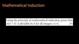 Using the principle of mathematical induction prove that nn25 is divisible by 6 for all [upl. by Bum]