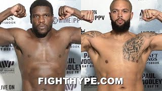 FRANK GORE VS DERON WILLIAMS OFFICIAL WEIGHIN [upl. by Anauqahc726]