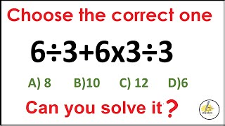 Quiz 112  Which one is Correct  6÷36x3÷3 [upl. by Annuhsal]