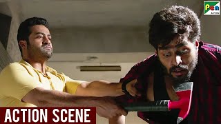 Jr NTRs Revenge  Best Action Scene  Aravind Sametha  Jagapathi Babu  Hindi Dubbed Movie [upl. by Shandra]