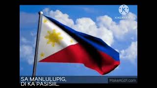 lupang hinirang with lyrics [upl. by Relyat297]