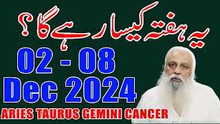 Weekly Horoscope in Urdu  Aries  Taurus  Gemini  Cancer  02  08 Dec 2024  Fawad Waseem [upl. by Siulegroj]