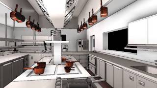 Commercial Kitchen Design  3D Animation [upl. by Namhar]