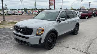 2022 KIA Telluride SX Prestige Nightfall in Wolf Gray  Black Walkaround and Feature Tutorial [upl. by Eeslek720]