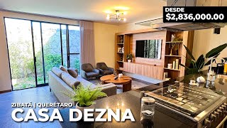 CASA DEZNA EN ZIBATÁ QUERÉTARO CON INCREÍBLE COCINA  2836000 MDP [upl. by Eanwahs]