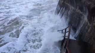 Storm surge rolling in at Newquay [upl. by Aneba]