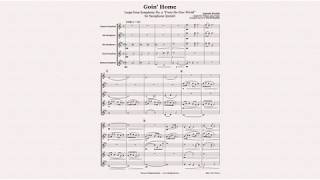 Goin Home  Saxophone Quintet Sheet Music [upl. by Cimah]