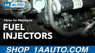 How to Replace Fuel Injectors 0106 Chevy Suburban [upl. by Bilski]