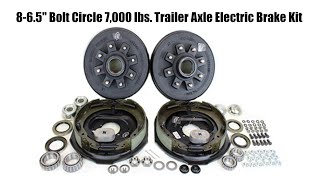 Southwest Wheel 865quot Bolt Circle 7000 lbs Trailer Axle Electric Brake Kit [upl. by Lewak903]