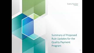 Overview of the 2025 Proposed Rule for the Quality Payment Program [upl. by Glialentn]