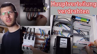 Hauptverteilung verdrahten Sicherungskasten ElektroM [upl. by Enneicul]