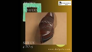 Brown Suede Calfskin Lining Plus Size Handmade Loafer Shoes [upl. by Etireugram149]