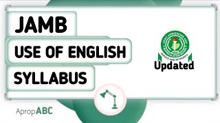 Jamb Syllabus for English 2024 Updated [upl. by Nahgem]