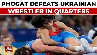 Vinesh Phogat Storms Into Wrestling Semi Finals In Paris Olympics Beats Defending Champion [upl. by Attenat]