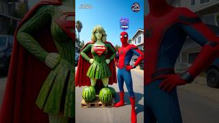 Fruit Carving Artist  Who is best SpiderMan vs Deadpool vs Captain America shorts spiderman dc [upl. by Pfaff]