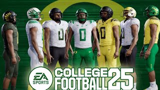 All Oregon Ducks Uniform Options in CFB 25 [upl. by Nahsez852]