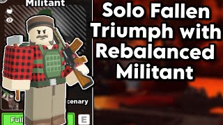 Solo Fallen Triumph with Rebalanced Militant  Tower Defense Simulator [upl. by Seadon]