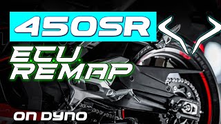 CF MOTO 450SR Stage 1 Remap amp Sound Check  Dyno [upl. by Kira]