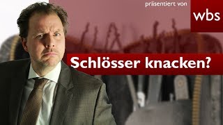 Ist Schlösser knacken als Hobby erlaubt  Nutzerfragen  Rechtsanwalt Christian Solmecke [upl. by Leban377]