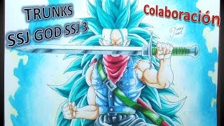 COMO PINTAR A TRUNKS SSGODSS3 Colaboración AG Sains Ganador Torneo Ganadores de ANIVERSARIO [upl. by Floris]