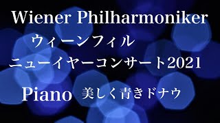 【史上初！ウィーンフィル無観客ニューイヤーコンサート2021】に感謝を込めてquot美しく青きドナウ♫quot Wiener Philharmoniker 2021 Piano [upl. by Wilmott401]