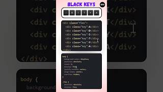 Black Keys Using CSS amp HTML shortvideo [upl. by Pliam]