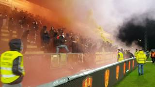 Syrianska FC  Vasalunds IF l Pyroshow  Ultras 77 Gefe Fans [upl. by Saitam324]