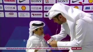 شبل قطر ناصر الابهق مع الاعلامي خالد القحطاني بعد فوز الريان على الغرافة بكأس الامير [upl. by Aluap]