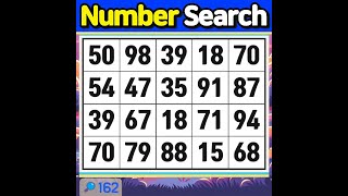 NumberSearch 162Goodbye to dementia with consistent healthy habits【Memory  brain game  Quiz 】 [upl. by Blood]