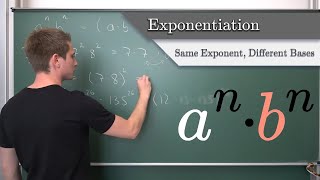 Exponentiation 5  Same Exponents Different Base An Easy Guide for Beginners an  bnabn [upl. by Reena608]