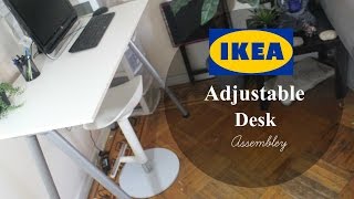 Ikea Adjustable Desk Assembly [upl. by Eiddam]