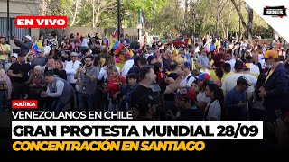 Venezolanos en Chile realizan Gran Protesta 2809 [upl. by Hedberg]