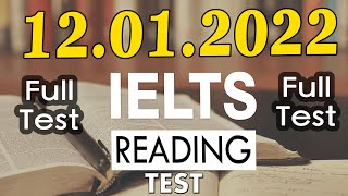 IELTS READING PRACTICE TEST 2022 WITH ANSWERS  12012022 [upl. by Selec531]