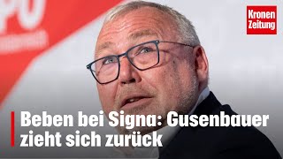 Beben bei Signa Gusenbauer zieht sich zurück  kronetv NEWS [upl. by Beeck117]