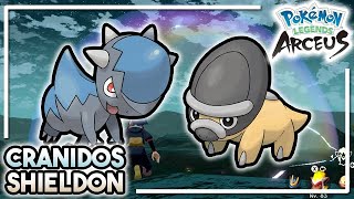 Donde Capturar a Cranidos y Shieldon  Pokémon Legends Arceus [upl. by Trilby]