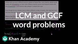 LCM and GCF word problems [upl. by Hajin391]