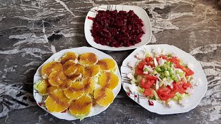 SALADES MAROCAINES TRADITIONNELLES  أنواع سلطة مغربية تقليدية [upl. by Atalya]