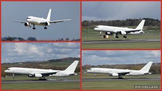 USAF C32B 024452 Arriving at Prestwick Airport [upl. by Ethelind]