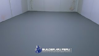 Proceso de aplicación piso epóxicos  Builder ARJ Perú [upl. by Ocsirf218]