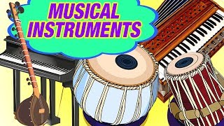 Musical Instruments Names  Animated Video For Kids  Musical Instruments For Children [upl. by Rebak280]