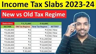 Income Tax Slabs 202324 with Calculations  New vs Old Tax Regime Hindi [upl. by Cinamod244]