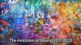 The evolution of Disney 19372023 [upl. by Sirraf]