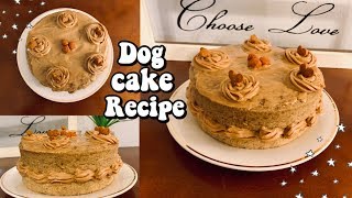 Easy Dog Cake Recipe 6 ingredients How to make cake for dogs  paola espinoza [upl. by Boiney]