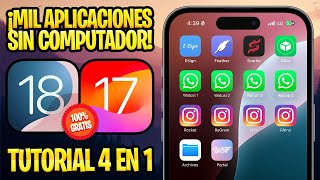 TUTORIAL 4 en 1 ✅ INSTALAR APLICACIONES IPA SIN COMPUTADOR CON ESIGN FEATHER SCARLET Y GBOX WSF [upl. by Adnahcal70]