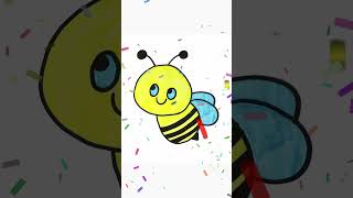 🐝💛 Cute Bumblebee How to Draw and Color  Fun and Easy Marker Art for Kids 🎨 [upl. by Alien]