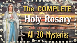 ALL 20 Mysteries of the Holy Rosary Short Meditations COMPLETE Twenty Decades Scenic Relaxing [upl. by Aeila883]